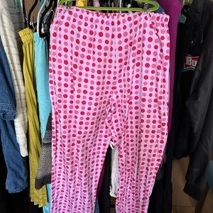 Pink Polka Dot Pajama Pants